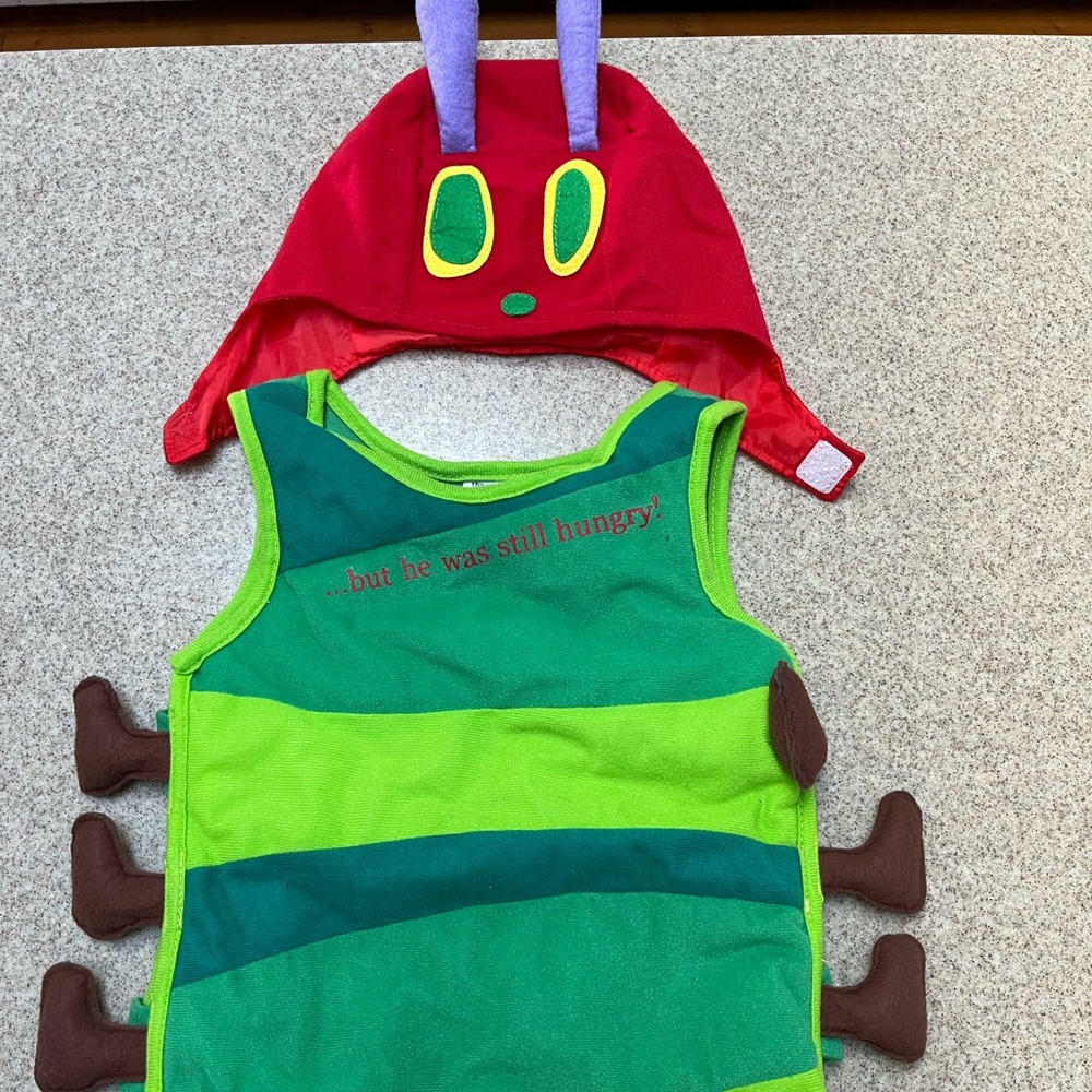 Eric Carle the very hungry caterpillar Halloween Costume size 18-36 months